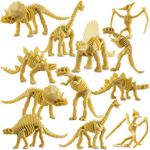 Dinosaur Fossil Skeleton (24 Pieces) Assorted Figures Dino Bones, 3.7 Inch - for Science Play, Dino Sand Dig, Party Favor, Decorations and Stocking Stuffer