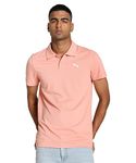 Puma Men's Solid Slim Fit T-Shirt (680817_Poppy Pink L)