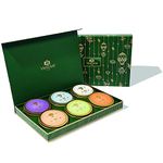 VAHDAM, Green Tea Private Reserve Tea Gift Set - 6 Loose Leaf Teas | Himalayan Green Tea, Chamomile Mint Citrus, Kashmiri Kahwa, Sweet Himalayan, Ginger Mint, Lemon Ginger | Tea Variety Pack