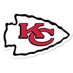 NFL Siskiyou Sports Fan Shop Kansas City Chiefs Auto Decal 8 inch sheet Team Color