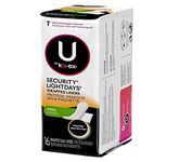 U by Kotex Absorbent Pantiliners, Long, Individually Wrapped, Unscented,16 Count