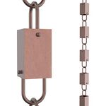 Copper Square Link Rain Chain By Rain Chains Direct (8.5 FT)