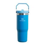 Stanley IceFlow Flip Straw Water Bottle With Straw 0.89L - Keeps Cold For 12+ Hours - Leakproof - Easy to Carry - Dishwasher Safe - Stainless Steel Water Bottle - BPA-Free Travel Mug - Azure