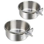 2 Pack Stainless Steel Bird Bowls f