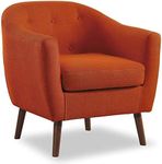 Homelegance Fabric Barrel Chair, Orange