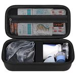 Canboc Hard Travel Case for Portable Nebulizer Machine for Adults and Kids, Handheld Nebulizer Bag, Mesh Pocket fit Medication or Other Essentials, Black (Case Only)