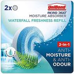 UniBond AERO 360° Moisture Absorber Waterfall Freshness Refill Tab, Aromatherapy, Ultra-Absorbent and Odour-Neutralising, for AERO 360° Dehumidifier, Condensation Absorbers, Twin Pack (2 x 450g)