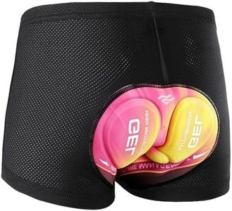 Ulhnei Men's Cycling Underwear Shorts 5D Padded Gel MTB Liner, Breathable Quick Drying Shockproof Anti Slip Mountain Bike Black