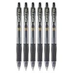 Pilot G2 Retractable Rollerball Gel Pens, Bold Point, 1.0mm, Black Ink, 6 Count