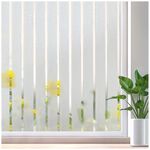 Lifetree Window Film Privacy Frosted Stripe Patterns Window Frosting Film No Glue Static Cling Stained Glass Film UV Protection Self Adhesive Window Sticker Cover for Home Office (Frosted，60 * 200cm)