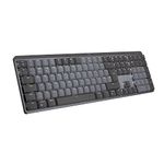 Logitech MX Mechanical Wireless Illuminated Performance Keyboard, Tactile Quiet Switches, QWERTY UK English Layout - Grey