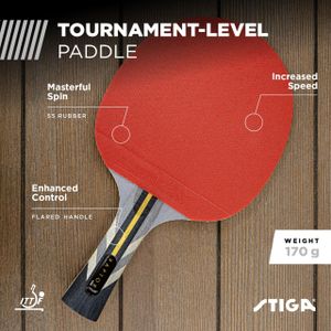 STIGA Raptor Table Tennis Racket – Carbon Blade, ITTF Approved
