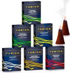 Fumino Fresh Incense Cones Multipack Tropical Tastes Bundle 6 Boxes 120 Cones Masala Agarbatti Joss Scent Fragrance for Relaxation and Meditation, Home and House Decor