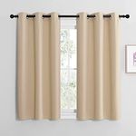 NICETOWN Room Darkening Draperies Window Curtain Panels, Thermal Insulated Grommet Room Darkening Curtains for Bedroom (Biscotti Beige, 2 Panels, W42 x L48 -inch)