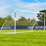 FORZA Match Soccer Goal Posts | 5 Size Options - 5ft x 4ft to 16ft x 7ft | 100% Weatherproof PVC Goals & Net | Soccer Training Equipment | Backyard Goals (16ft x 7ft)