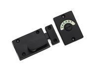 Infinity Decor Black Vacant and Engaged Indicator Bolt, Zinc Bathroom WC Privacy Toilet Door Lock