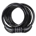 Master Lock Bike Cable Lock, Combination, 1.8 m Coiling Cable, Outdoor 8221EURDPRO - Use with All Kinds of Bike, Skateboards, Strollers, Lawnmowers and Other Outdoor Equipment