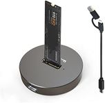 Mackertop M.2 NVMe & SATA to USB C Docking Station, M.2 SSD to USB A C Reader Adapter for 2280 2260 2242 2230 Enclosure, Fits Both M.2 (M Key, B+M Key) NVME and SATA NGFF SSDs Aluminum Alloy