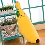 Tickles Banana Soft Stuffed Plush Sleeping Pillow Toy for Kids Boys & Girls Birthday Gifts Home Decor (Color: Yellow Size: 45 cm)