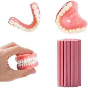 Kaimloyou Upper and Lower Denture Reline Kit,Provide A Comfortable, Soft, and Secure Fit with Cushioning, Helps Reduce Irritation and discomfort.