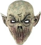 GTETKDE Scary Halloween Mask, Devil Mask Alien Bloody Monster Masks Creepy Latex Scary Mask GreenGrey 1Pack