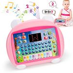 Toddler Toys for Girls Age 1 2 3 4, Kids Birthday Gifts for 1-2-3 Year Old Girl Kid Educational Learning Toys for 1-4 Year Olds Toddlers Electric Interactive Tablet Toys for 1 2 3 Year Old Girls Boy