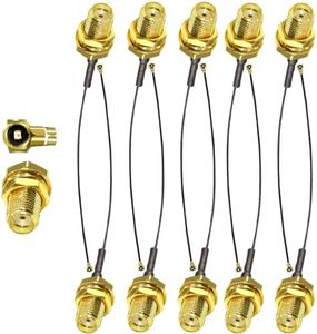 10 Pieces of IPX IPEX-1 U.FL to SMA Female Tail Antenna Wi-Fi Coaxial Low Loss Cables, 6 inches (15 cm)