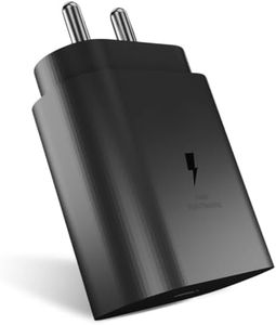 AILKIN 25W Fast Samsung Charger – Sleek Black USB-C Power Adapter for Rapid Charging Compatible with Galaxy S23, S22, Note 20, S20 FE, S20+, S21, S21+, S21 FE, S21 Ultra, M14 5G, M15, M32 & More