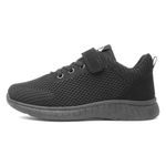 XL Eden Kids Black Mesh Easy Fasten Trainer - Size 10 Child UK - Black