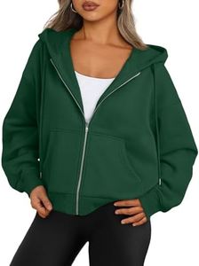 Trendy Queen Zip Up Hoodies For Women Cropped Sweatshirts 2026 Fall Outfits