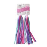 Vidillo 1 Pair Kid's Rainbow Bike Streamers For Girls Boys, 2 Pack Baby's Colorful Bicycle Grips Tassel Ribbons, Carrier Accessories Easy Attach To Scooter's/tricycle's/bike's Handlebars (Purple)