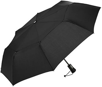 ShedRain WindPro - Vented Auto Open Auto Close Portable Compact Travel Umbrella for Rain and Wind with Teflon, Black, 1 Pack, Compact