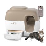 PetSnowy Self Cleaning Cat Litter Tray, Automatic Cat Litter Tray, Robot Litter Box with Odour Control TiO2 System, Auto-Packing, App Control, Large Cats & Multiple Cats Friendly(2025 Premium)