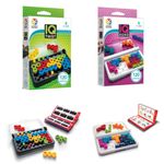 SmartGames IQ Bundles Color Series: IQ Twist & IQ XOXO 240 Challenges for Ages 6-Adult