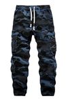 APTRO Cargo Trousers for Men with Multiple Pockets Camo Work Trousers Men Mens Joggers Casual Tactical Combat Cotton Pants Camouflage Blue L