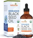 Organic Black Seed Oil - Organic Cold Pressed Black Cumin Seed Oil - Vegan Non-GMO Gluten Free Black Seed Oil Liquid (Nigella Sativa) Blackseed Oil for Hair & Skin, General Wellness (4 Fl Oz.)