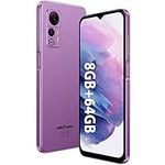 Unlocked Cell Phones Canada, Ulefone Note 14 (8GB+64GB) Unlocked Smartphone, 6.52 inch HD+, 13MP Dual Camera, Android 12, 4500mAh, 3-Card Slot, Dual SIM Dual 4G, Face Unlocked, Purple