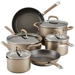 Circulon Premier Professional Hard Anodized Nonstick Cookware Induction Pots and Pans Set, 10 Piece, Bronze