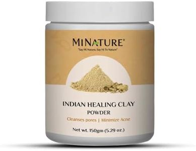 minature Indian Healing Clay Powder| Fuller' Earth Clay Mask| Bentonite Clay, Multani Mitti |Pure & Natural Preservative Free | Cruelty Free | Made in India | 150gram(5.29 Oz) |