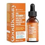 GoodBeauty 20% Vitamin C Face Serum, Aloe Vera Facial Serum with Hyaluronic Acid, Aloe Vera, Vitamin C Serum For Face - Crafted in Canada - 60 mL