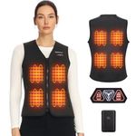 KEMIMOTO Heated Vest for Women with Battery Pack Included, Veste Chauffante Femme, Rechargeable Winter Vest, Gilet Chauffant Femme