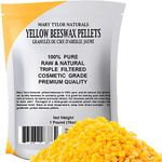 Yellow Beeswax Pellets 1lb (453 g) Premium Quality, Cosmetic Grade, Triple Filtered Bees Wax Pellets Great for DIY Lip Balm Recipes Body Creams Lotions Deodorants By Mary Tylor Naturals