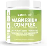 GoBiotix Magnesium Glycinate Powder - Magnesium Complex Supplement with Citrate, Malate, and Glutamine Chelate - Sugar Free, Non GMO - 420 mg per Serving - 60 Servings per Tub - Lemon Lime