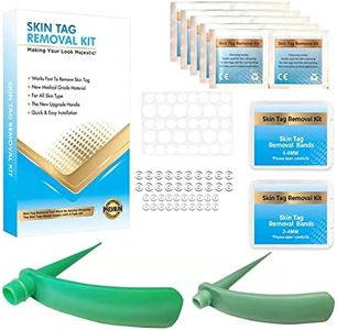 Lamkrtlp Stielwarts Removal Quick Kit, Skin Tag Remover Kit 2 in 1 for Micro to Large (2 mm - 8 mm), Safe, Pain Free Stem Warts Removal Device, Safe for Most Body Parts