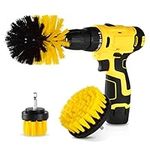 Drill Brush, Power Scrubber Cleaning Brush Attachment Set All Purpose Scrub Brush for Grout, Floor, Tub, Shower, Tile, Bathroom and Kitchen Surface (1.Yellow 3pack)