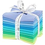 Robert Kaufman Kona Cotton Solids Mermaid Shores Fat Quarter Bundle 12 Precut Cotton Fabric Quilting FQs Assortment FQ-1375-12