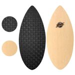 South Bay Board Co. - 41" / 36” Skipper Skimboard - Beginners Skim Board for Kids - Durable, Lightweight Wood Body with Wax-Free Textured Foam Top Deck - Performance Tear Drop Shape