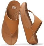 Project Cloud Womens Sandals Comfortable Memory Foam Platform Sandals Women & Flip flops Non Slip Women Footwear, Leather Sandals for Women 2024 - Thong Women's Sandals (Arlee, Brown, 5)