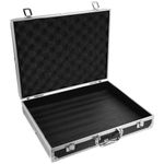 SUPVOX Aluminum Hard Case Briefcase: 14.5 Inch Lockable Carrying Case with DIY Customized Pluck Foam Interior - Portable Hard Suitcase, Secure Storage for Electronics, Tools, and Valuables