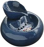 Cat Automatic Fountain Dispenser - NorthMars Pet Drinking Fountain Ceramic Blue with Filter and Ultra Quiet Pump